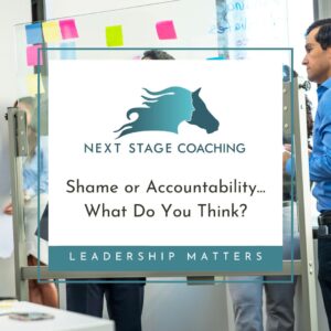 Shame or Accountability... What do You Think? by Gail Boone at NextStageCoaching.ca
